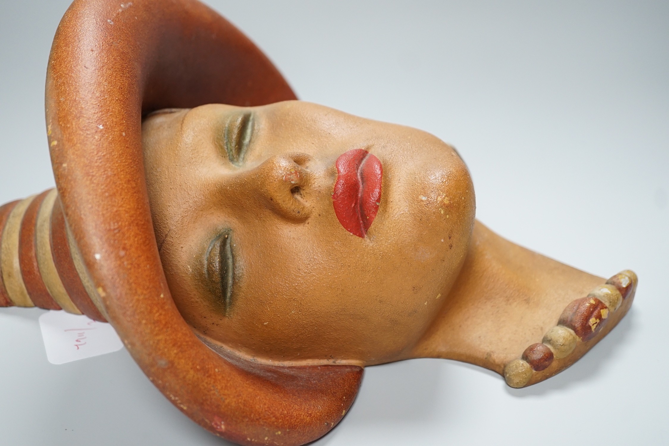A Marguerite wall mask by Jon Douglas, RD No. 3377, 34cm